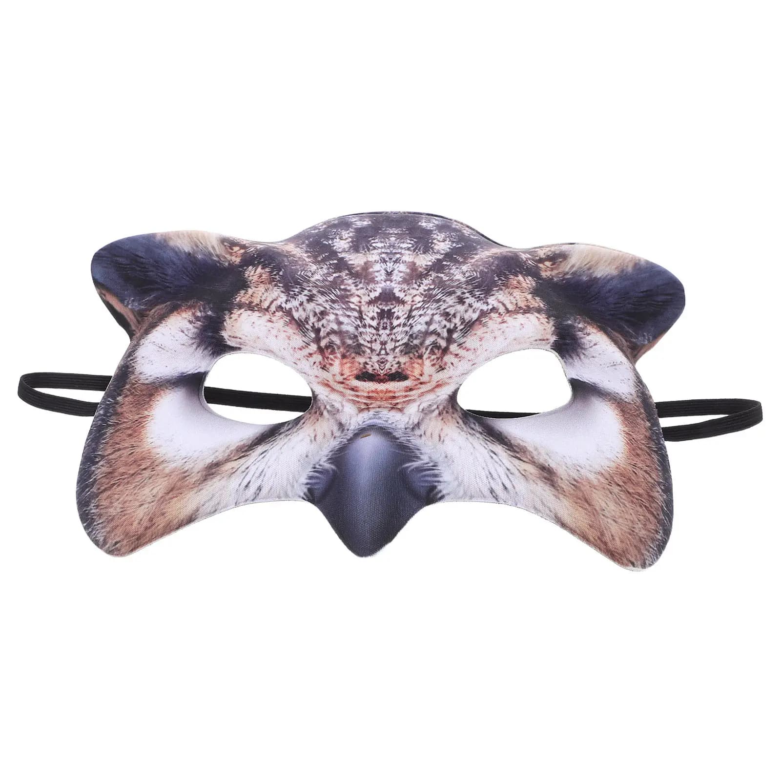 Maschera Realistica da Gufo per Costume di Halloween, Copertura per il Viso Leggera in Materiale Eva, Morbida e Confortevole, Unisex