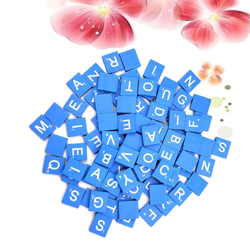 100 Pezzi Cubi di Legno Fai-da-Te, Puzzle Alfabetico, Finitura Naturale, Superficie Liscia, Blocchi Educativi per Bambini, Cubi con Lettere per Decorazione