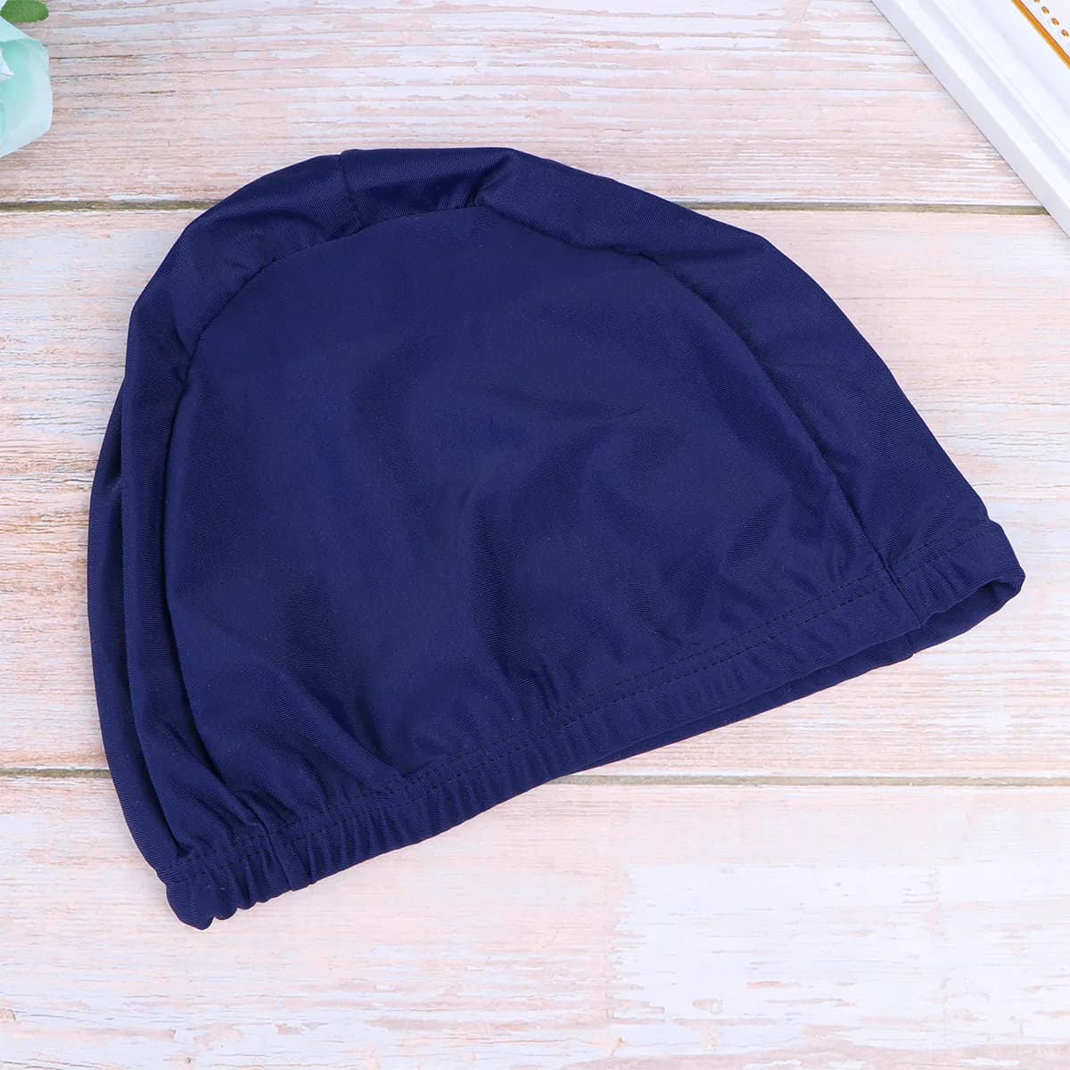 Adult Solid Color Swim Cap for Men and Women Non Waterproof Polyester Fabric Elastic Comfortable Sun Protection Water Sports