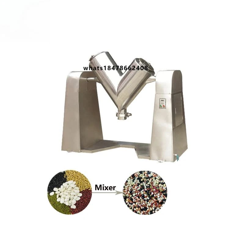 Mini V Type 2L 5L V-8 Protein Spices Washing Powder Blender Mixer Automatic Food Processing Dry Powder Mixing Machine