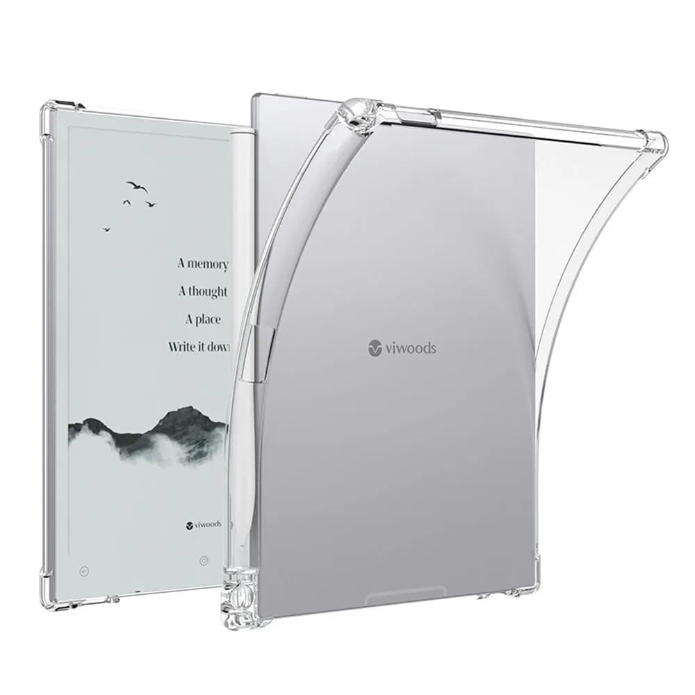 Custodia per Viwoods AiPaper Mini 8.2" con slot per penna, antiurto, con airbag, guscio protettivo trasparente in TPU