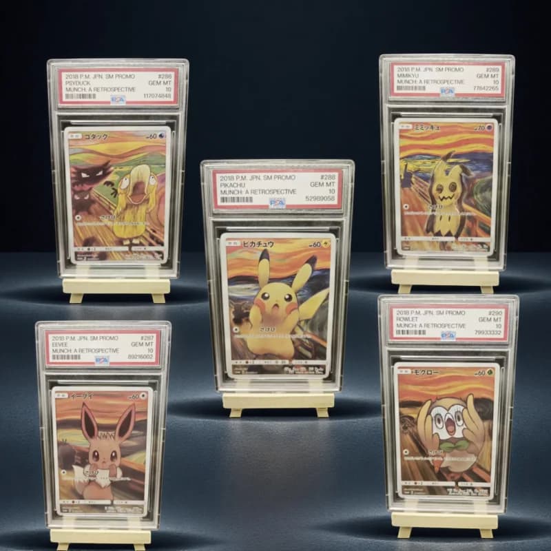 5PCS Limited Collectible DIY High Quality Pokemon PTCG Card PSA10 2018 Japanese SM-P Munch: A Retrospective Graded Promo Cards