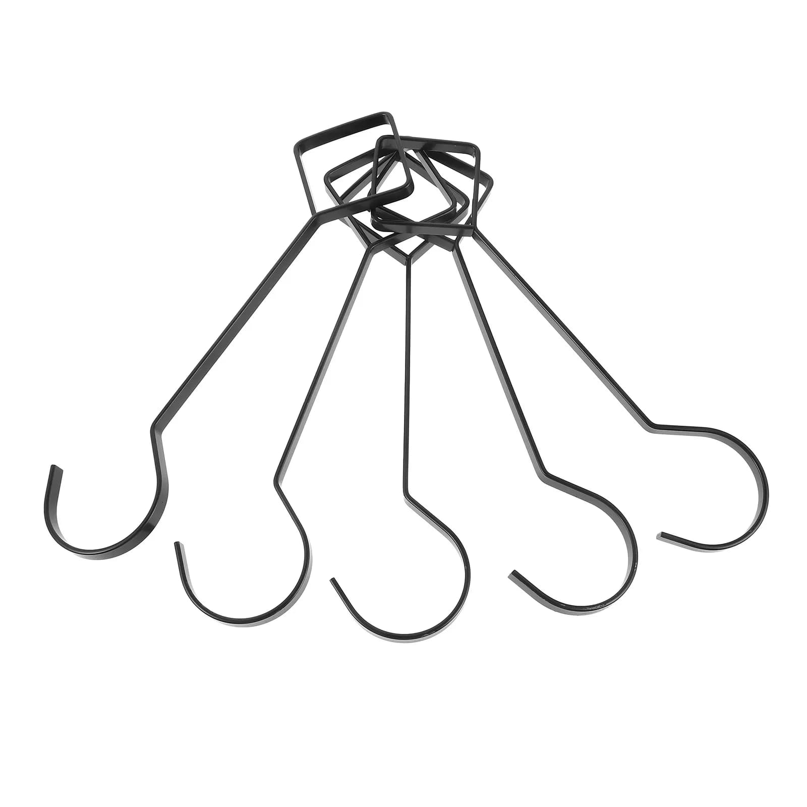 5Pcs Extra Long Heavy Duty Clothes Hooks Metal Purse Hangers for Hanging Coats Bags Scarves Hats in Wardrobe Closet Kitchen