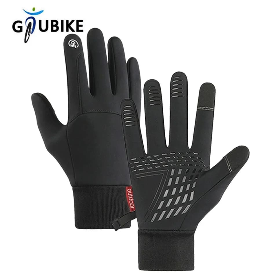 GTUBIKE Men's Winter Touchscreen Gloves Cycling Women's Bike Thermal Fleece Wind Cold Screen Waterproof Outdoor Hot Bike