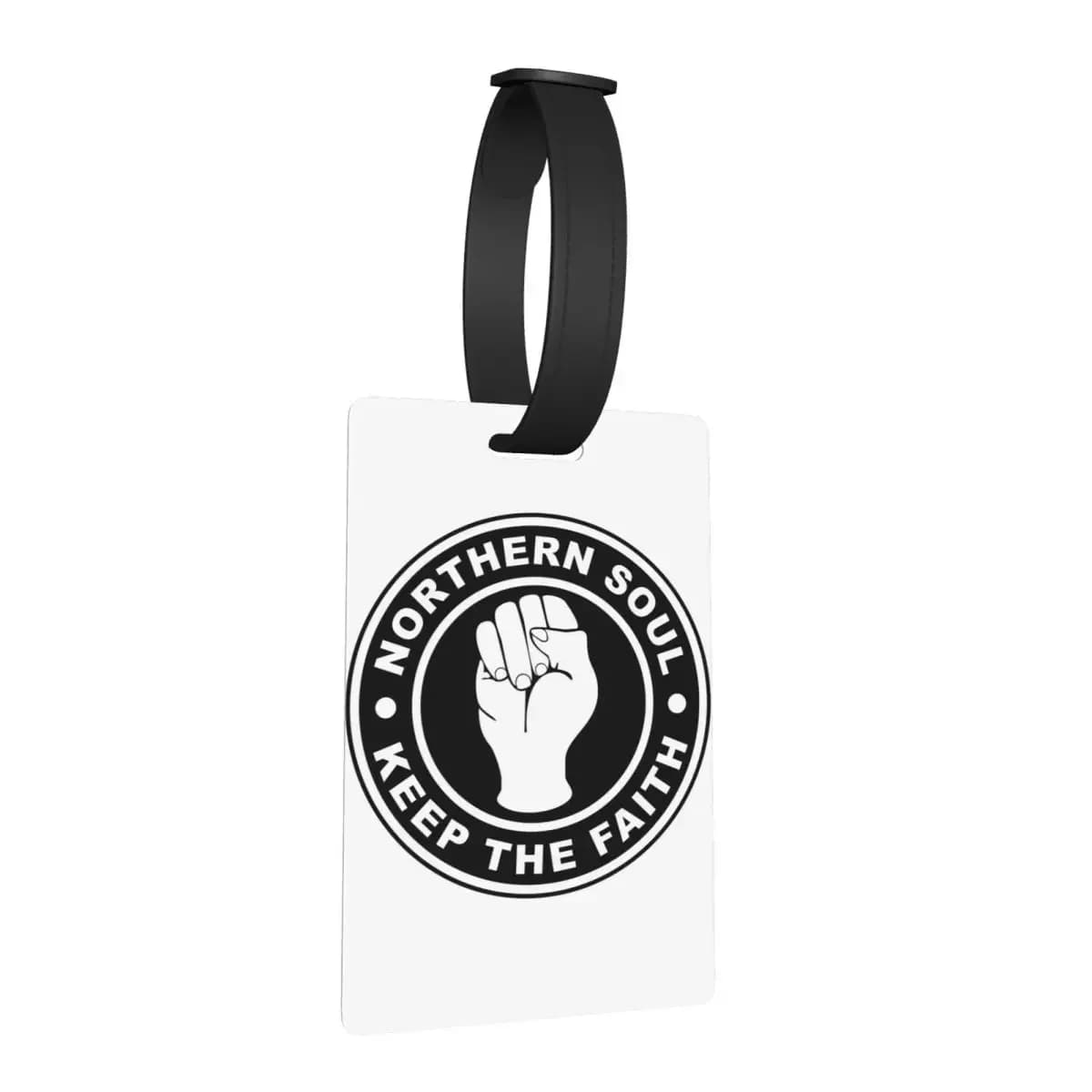Northern Soul Keep The Fait Etichette per bagagli Accessori per valigie Etichetta per imbarco per bagagli portatile da viaggio Porta etichette ID Nome Indirizzo