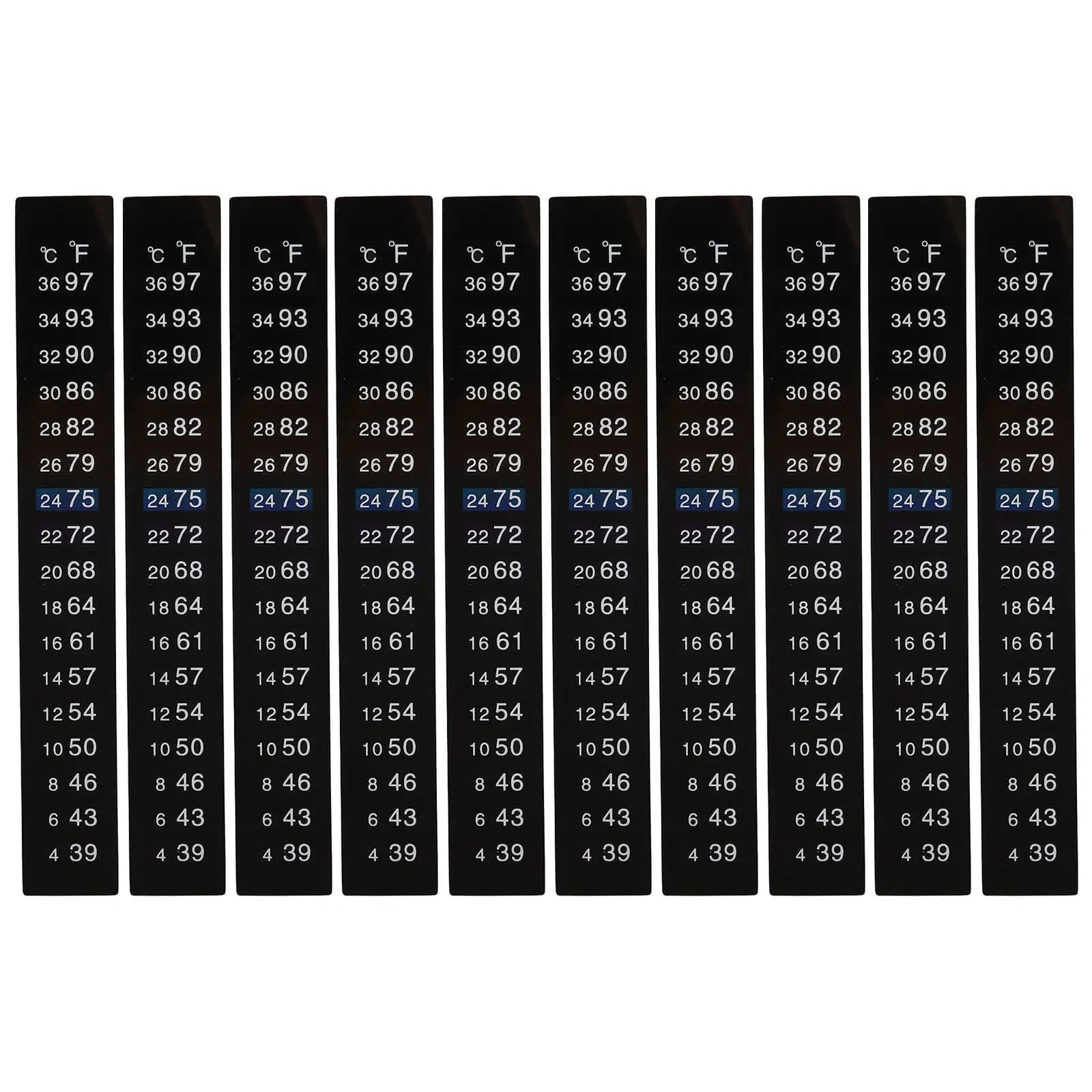 10Pcs Adhesive Fermentation Thermometer Strips Accurate Temperature Monitoring for Beer Wine Kombucha Sourdough Aquarium Use