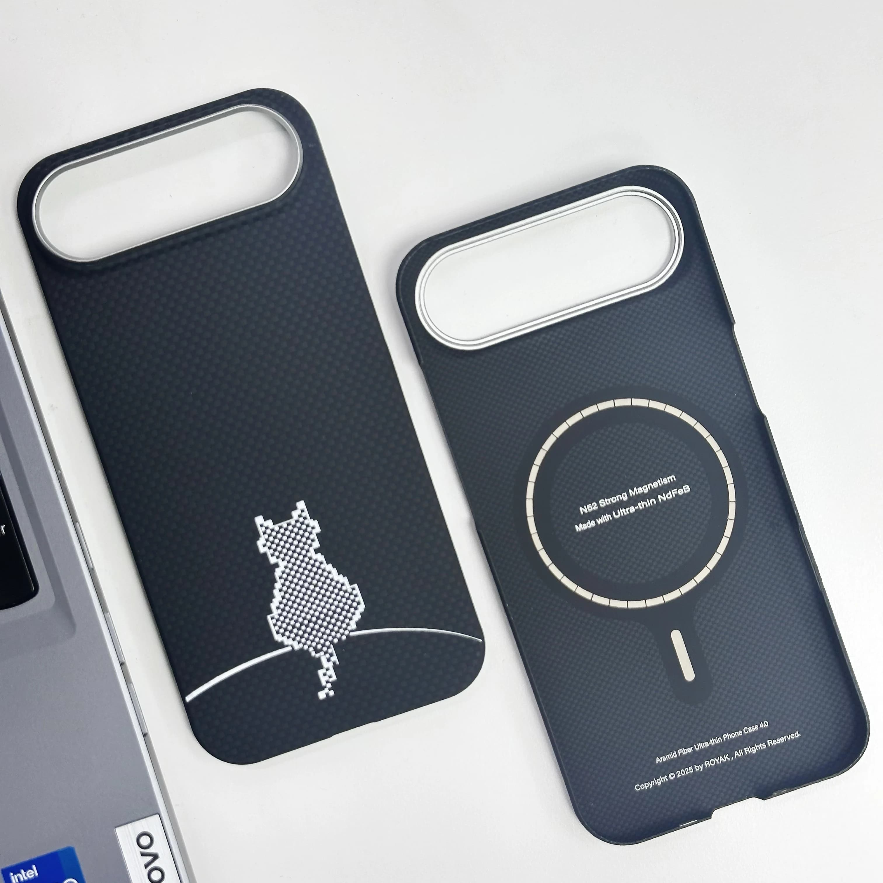 For iPhone Air Aramid Fiber Carbon Case, 600D/1500D Pattern, Ultra Thin Hard Magnetic Luxury Phone Cover for Apple iPhone 17Air