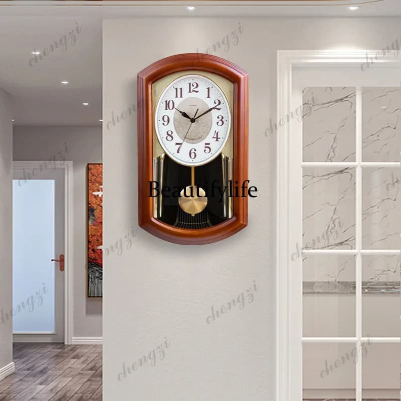 Vintage, vintage hour clock Home European pendulum clock Living room quartz clock