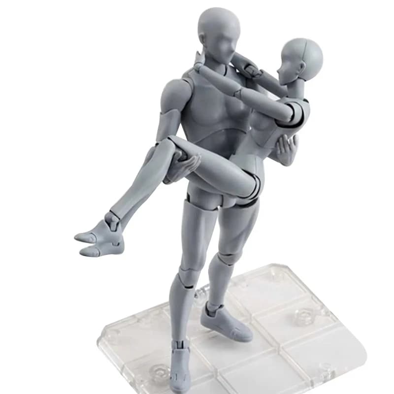 Manichino Artistico per Disegno e Pittura, Modello di Corpo Maschile e Femminile Articolato, per Schizzi Anime e Action Figure