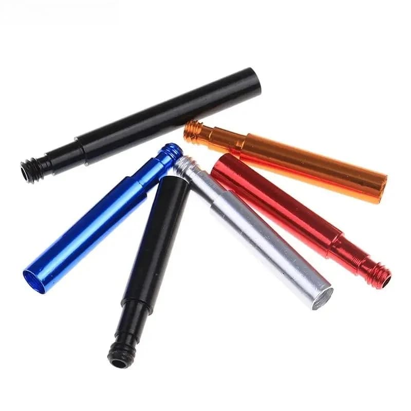 6PCS 40/50mm Estensori per valvole Presta in alluminio Adattatori per stelo valvola francese con nuclei di cappucci per ruote per bici con bordo profondo