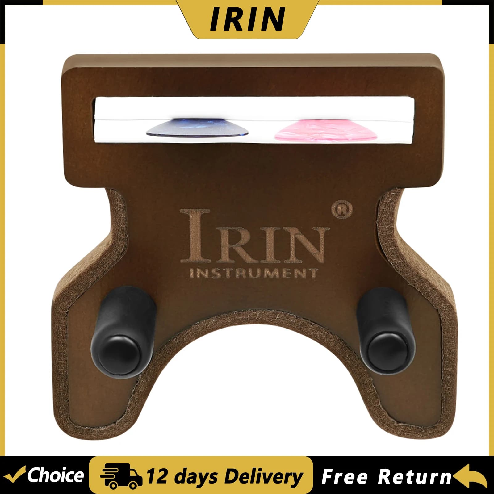 Supporto per plettri e supporto per testa di chitarra IRIN, custodia per plettri a doppia funzione, supporto per chitarra acustica, classica, elettrica e ukulele
