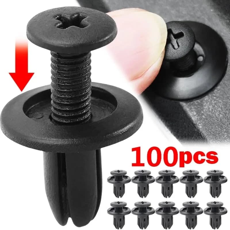 1/5/10/30/50/100pcs 8mm Rivetti di Plastica Elementi di Fissaggio Vite Paraurti Auto Parafango Rivetto Nero Auto di Fissaggio Pinze per Toyota Focus Kia Nis