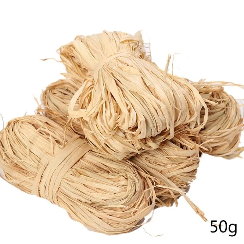 MissDeer 50 g/rotole straw rope natural rafia invitation wedding gift wrap flower rope decoration straw rope party