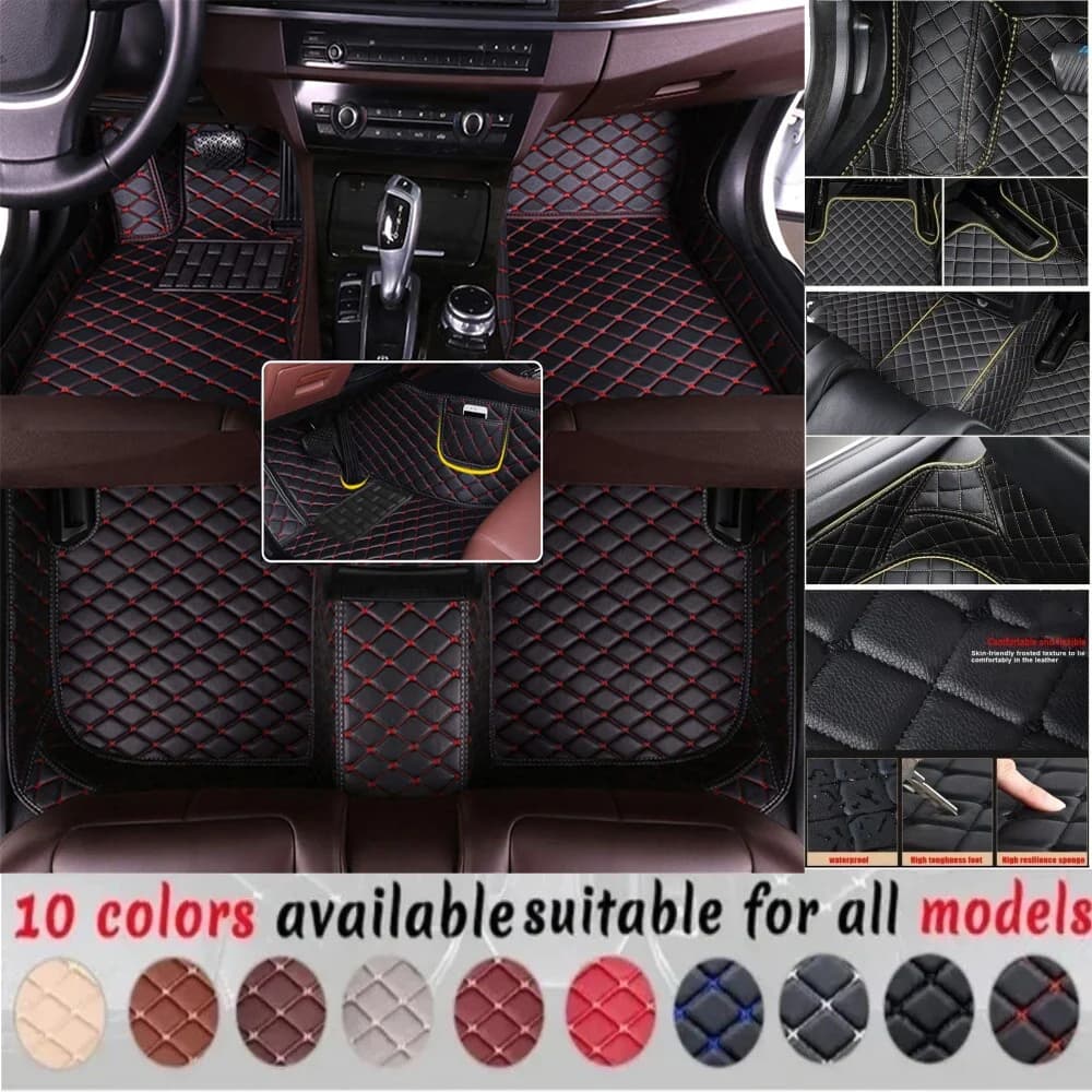 Tappetini per auto personalizzati impermeabili in pelle PU 3D per Mercedes Benz EQA EQB EQC EQE 2019-2025 Tappeti per auto Accessori Coche Fodere