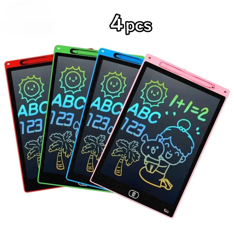 4PC LCD Tavoletta da disegno Tavolo da disegno per bambini Graffiti Sketchpad Giocattoli Scrittura a mano Lavagna nera Tavolo da disegno magico Giocattolo per bambini Regalo
