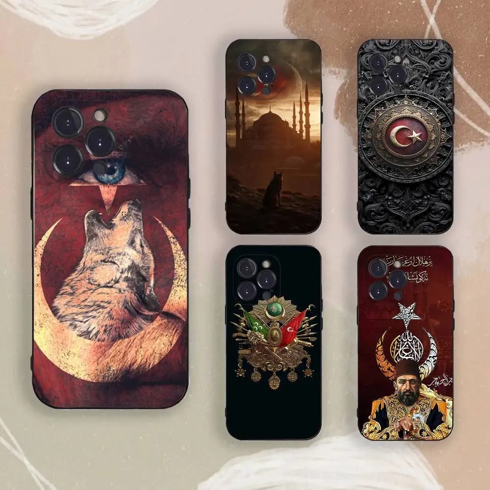 Cover antiurto Impero Ottomano per iPhone 17, 16, 15, 14, 13, 12, 11, Pro, X, Xs, Max, Plus