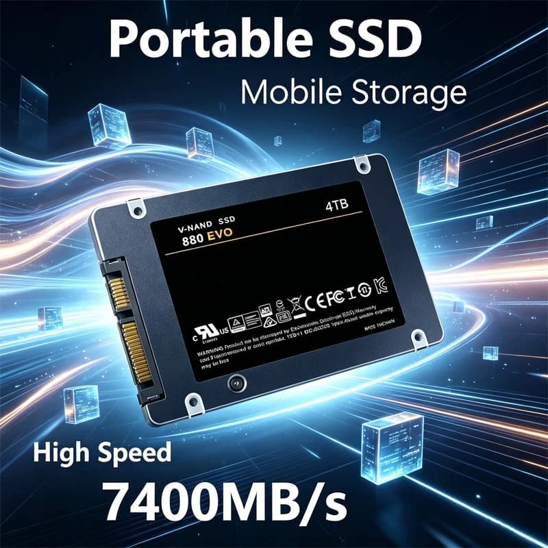 Nuovo Disco a Stato Solido SSD ad Alta Velocità per Laptop, Microcomputer, Desktop, 2.5 Pollici, Alta Velocità, 4TB, Disco Rigido Interno HDD SATA3