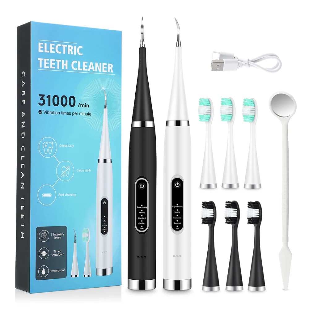 Electric tooth cleaner Dental removal Plate for calculation and tartar Oral hygiene Teeth whitening kit Rechargeable toothbrush