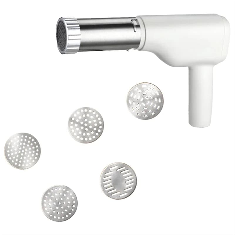 ABBY-Macchina per pasta ricaricabile portatile per 1-2 persone con 5 stampi per utensili da cucina