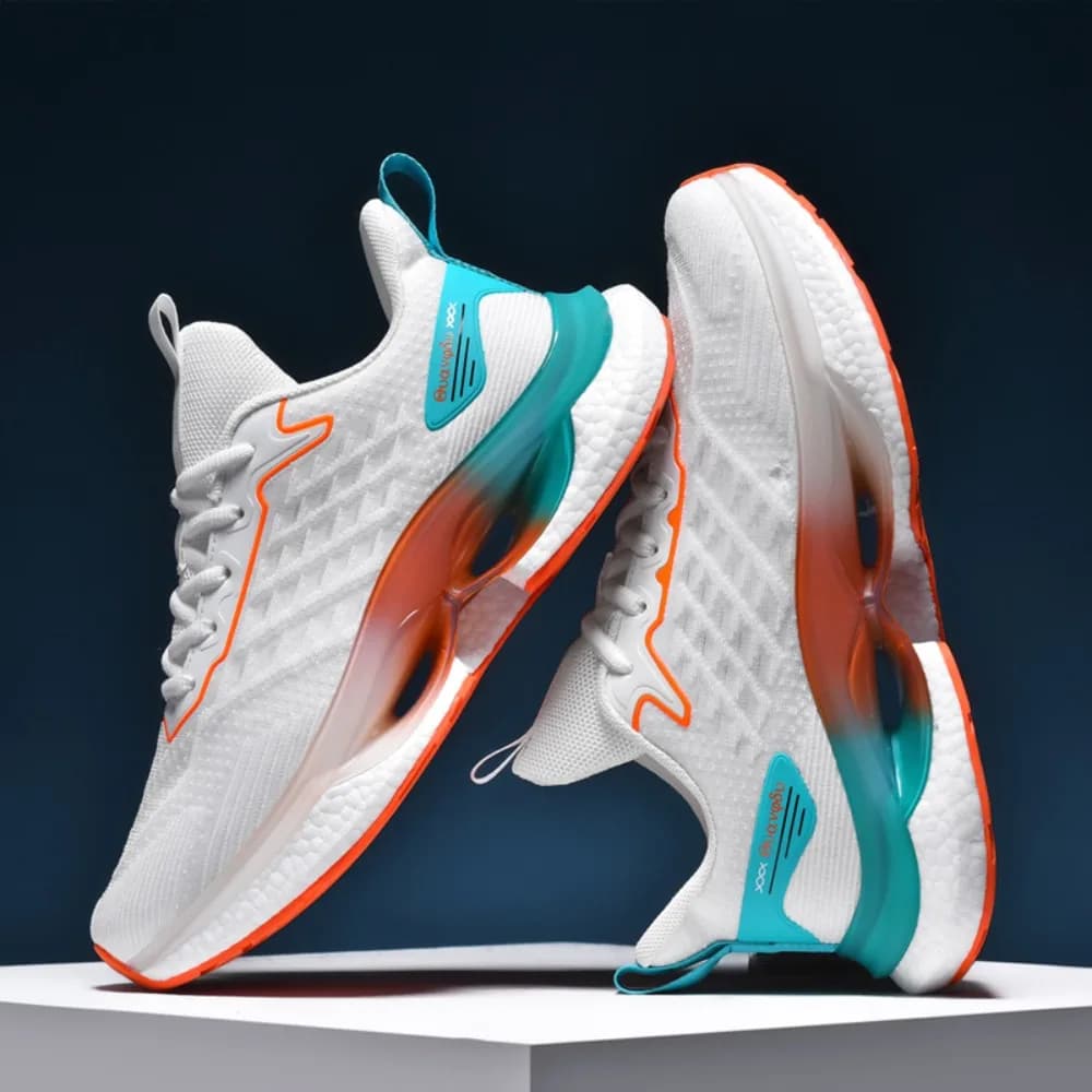 2026 New Men Knit Casual Walking Shoes Breathable Trendy Sneakers Original Lightweight Shock Absorption Male Tennis Shoes
