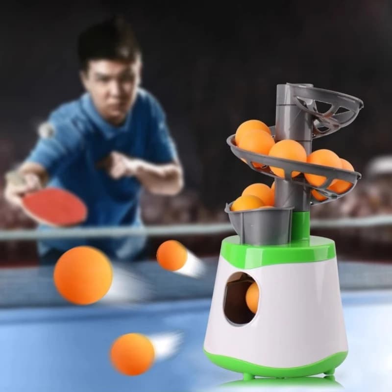 Macchina automatica per servire il ping pong Allenamento per adulti Allenatore di ping pong Macchine per ping pong per principianti Attrezzatura per palline portatili