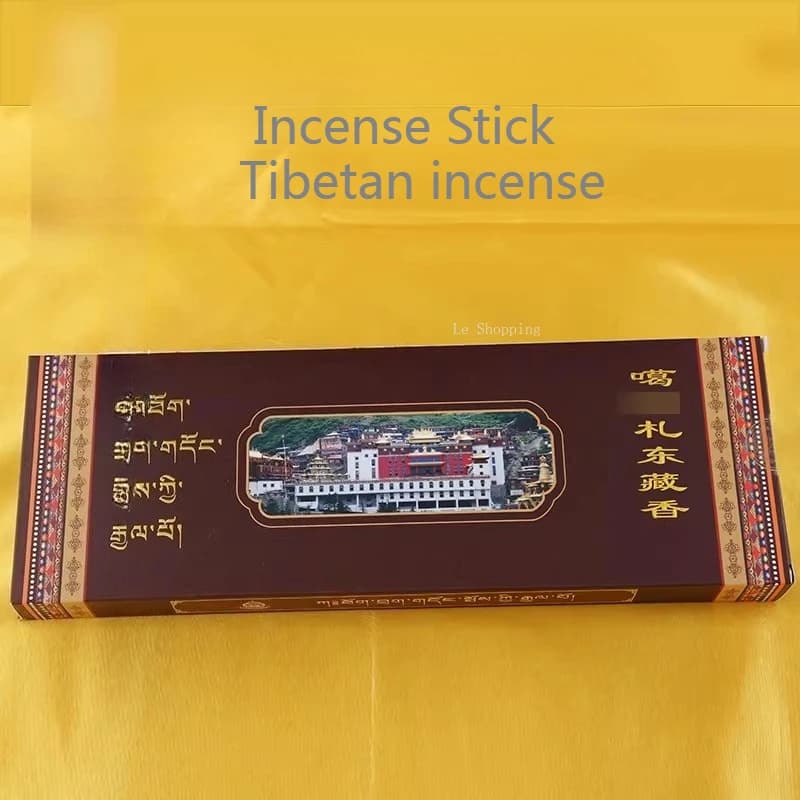 27.5 cm Pianta naturale tibetana Incenso fatto a mano/Rituale del tempio Rituale del Buddha Yoga domestico Purifica l'aria calma la mente Joss stick