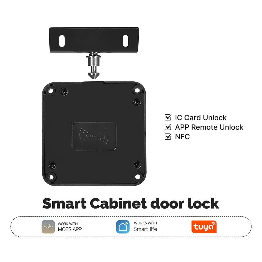 Serratura Elettronica per Cassetti Compatibile con Bluetooth, Serratura Intelligente Senza Chiave, Serratura Elettronica Intelligente con Carta RFID per Cassetti di Mobili