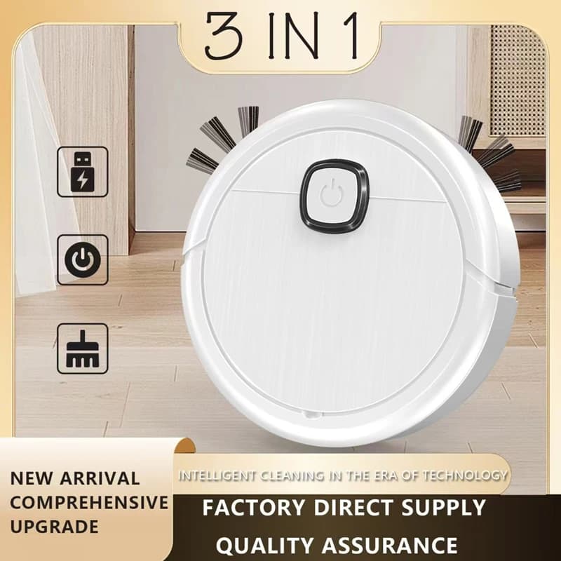 Robot Aspirapolvere 3-in-1 Automatico con Funzione Lavapavimenti, Intelligente, con Potenziamento Automatico, Design Sottile, Macchina per Pulizia Domestica 2026