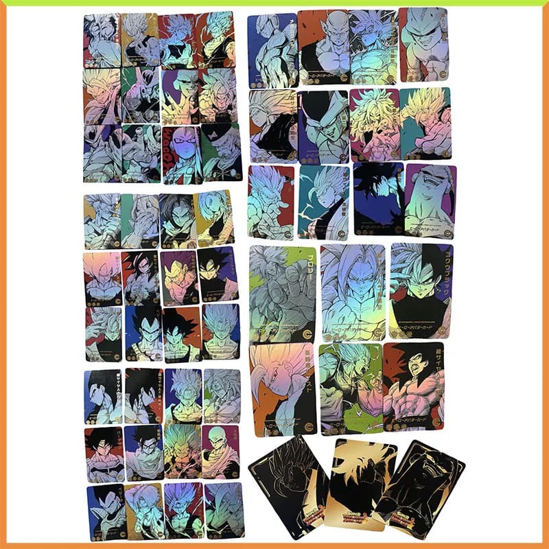 Anime Dragon Ball FAI DA TE ACG Bejita Yonsei Son Goku Son Gohan Giochi Da Tavolo Laser Collezione di Carte Giocattoli per i ragazzi Regalo Di Compleanno