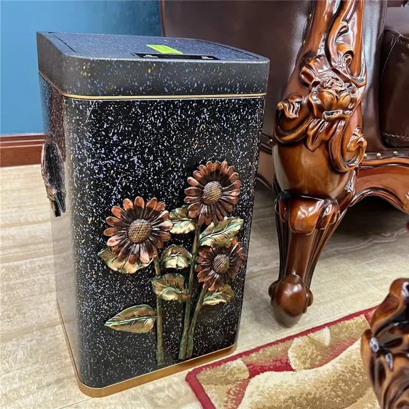 Large Luxury Waste Bins Dumps Food Toilet Living Room Trash Can Floor Trash BinTrash Bin Kitchen Wastebasket Home Supplies