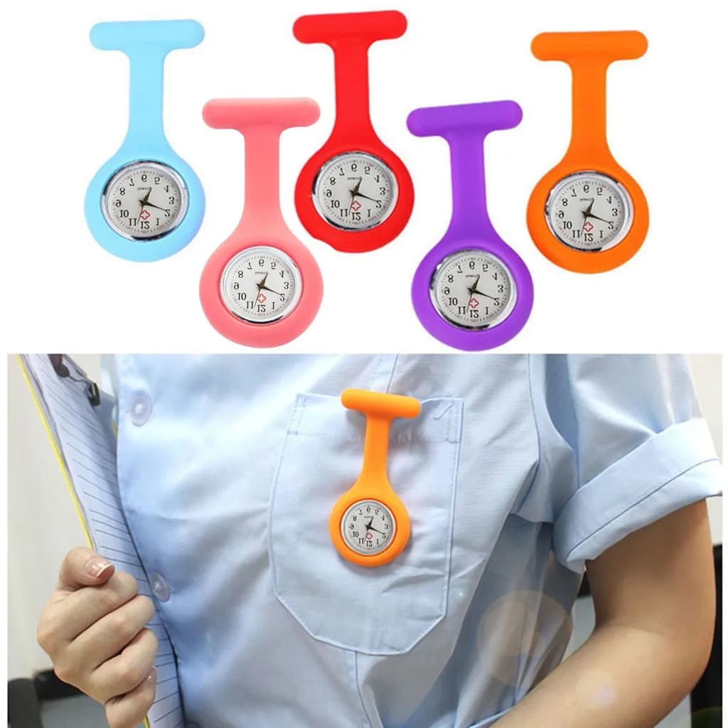 Orologio da Tasca da Donna con Display Digitale, Orologio Analogico a Clip, Orologio da Infermiera con Spilla, Orologio Elettrico da Tasca, Orologi alla Moda