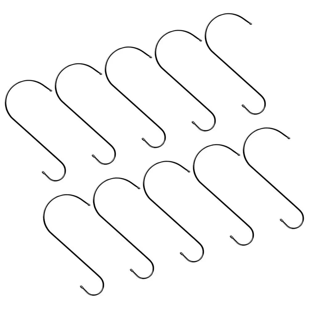 Iron S Hooks 10Pcs Compact Lightweight Plant Hangers for Indoor Outdoor Plants Bird Feeders Wind Chimes Garden