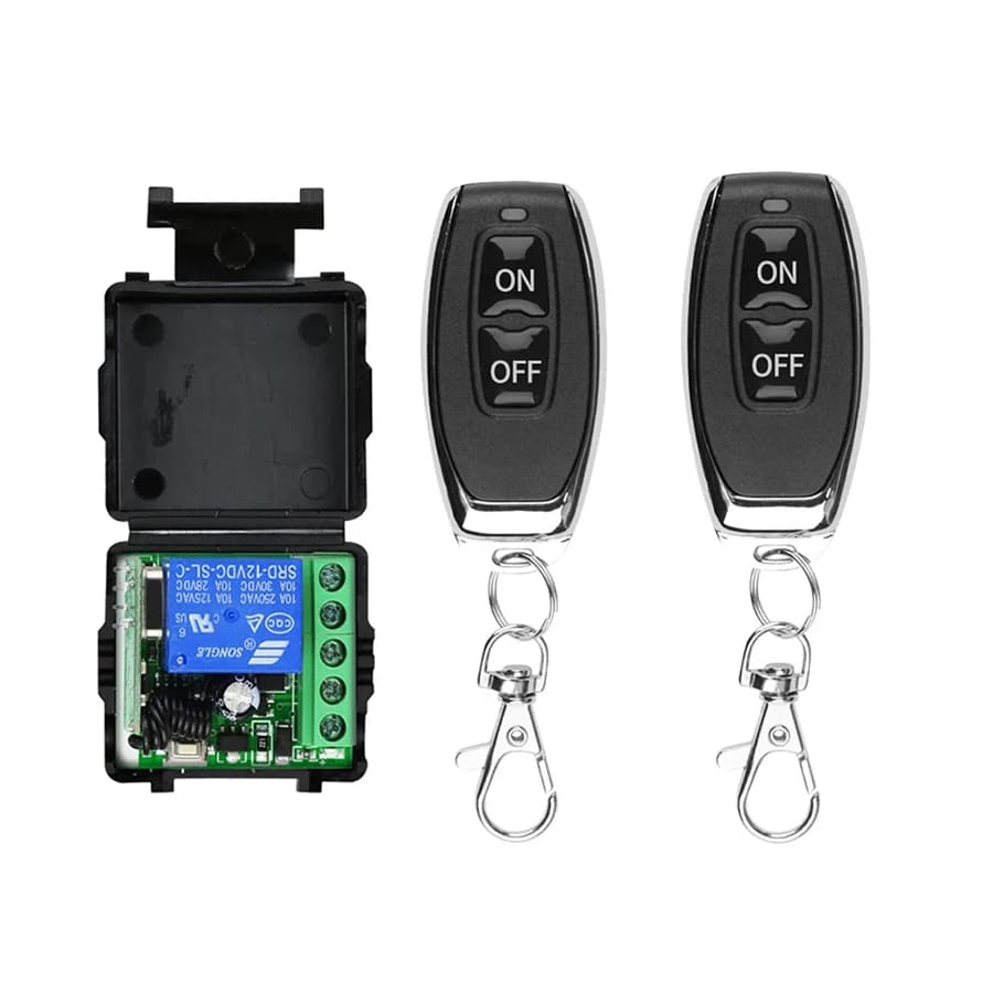 Wireless remote control switch 433 Mhz DC 12V 1CH RF 10A Relay receiver and 2CH transmitter for electromagnetic door lock