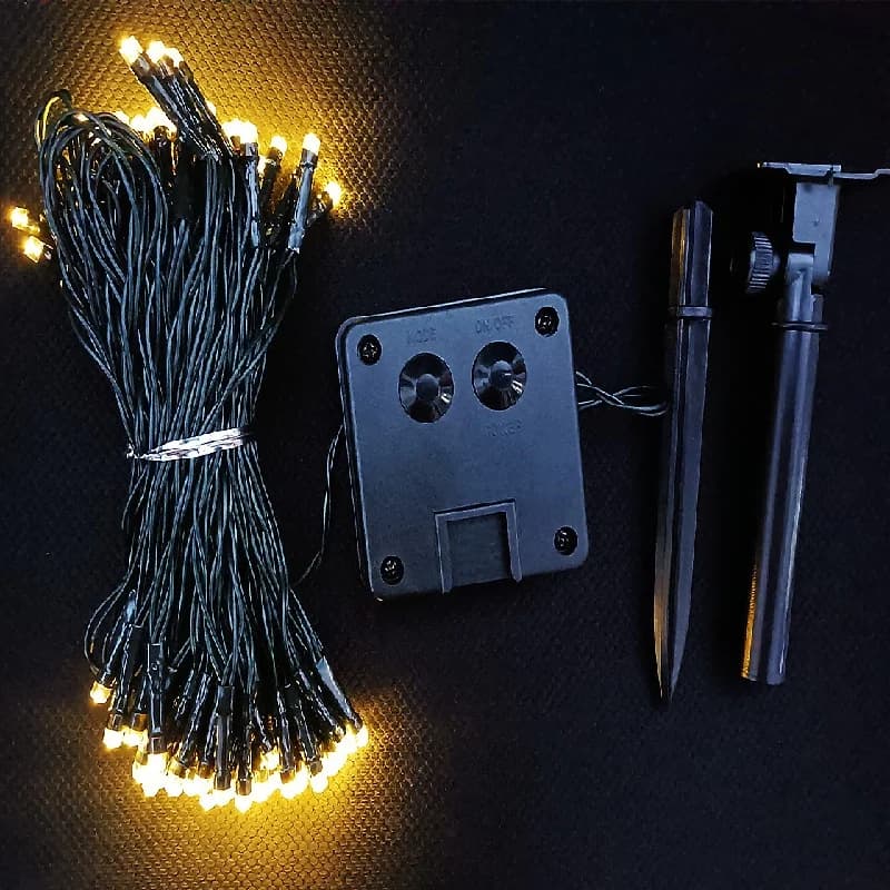 Stringa di luci solari a LED per decorazioni natalizie all'aperto con 8 modalità di illuminazione Lucine scintillanti ad energia solare