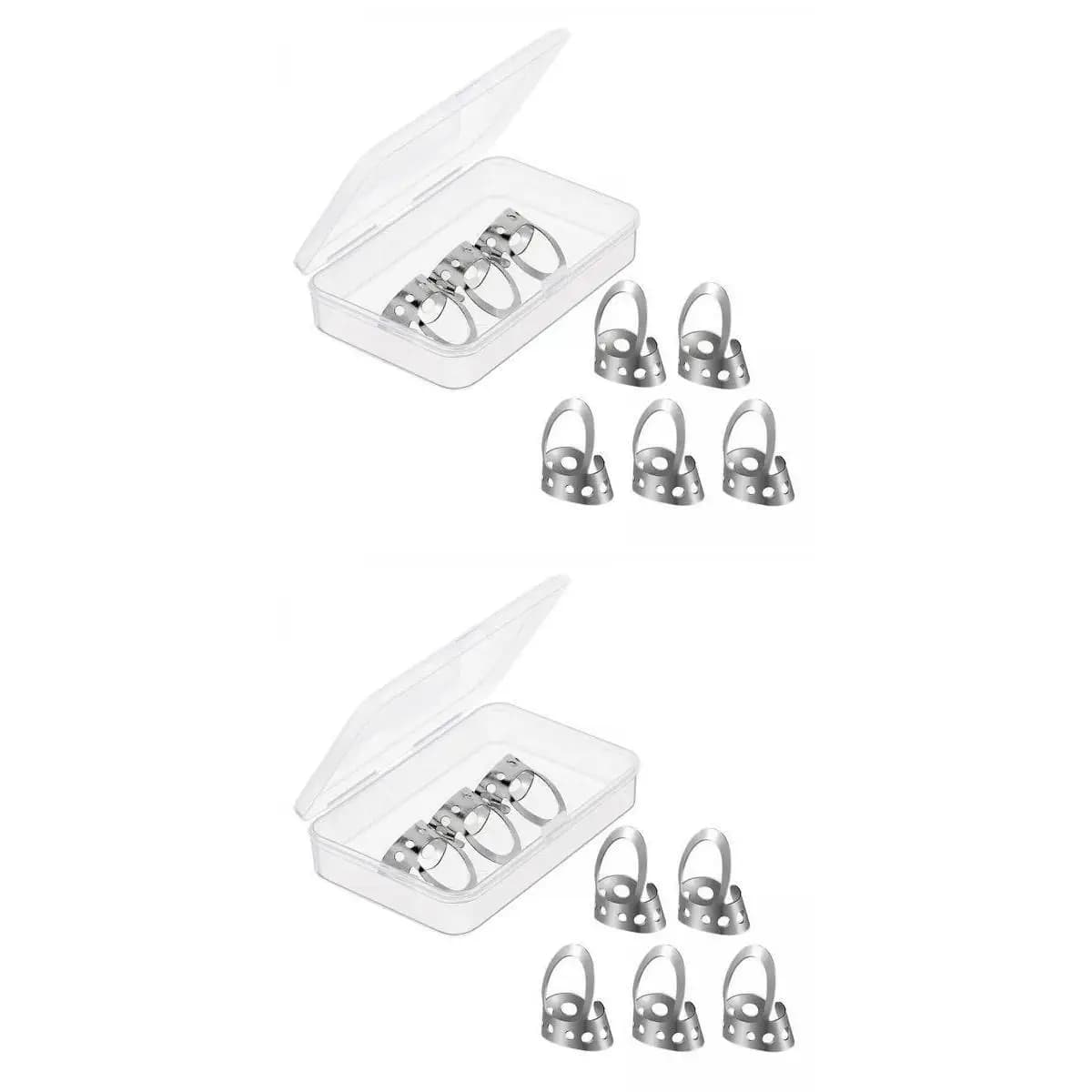 16 Pezzi Plettri per Chitarra in Metallo Argento, Fingerpicks per Chitarre