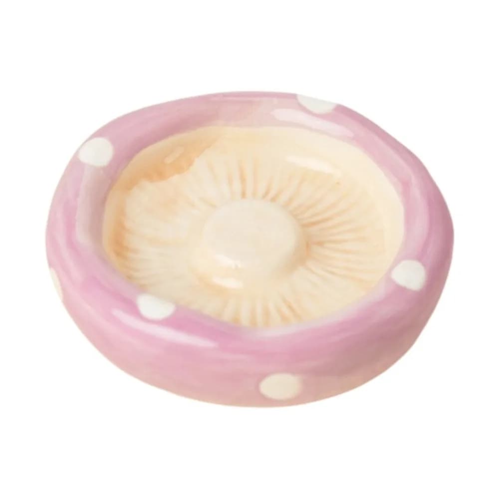 Ciotola Creativa in Ceramica a Forma di Fungo per Cibo per Criceti, Simpatica Fontana Anti-Versamento per Acqua per Animali Domestici, Piatto Multifunzionale Decorativo per Cibo per Porcellini d'India