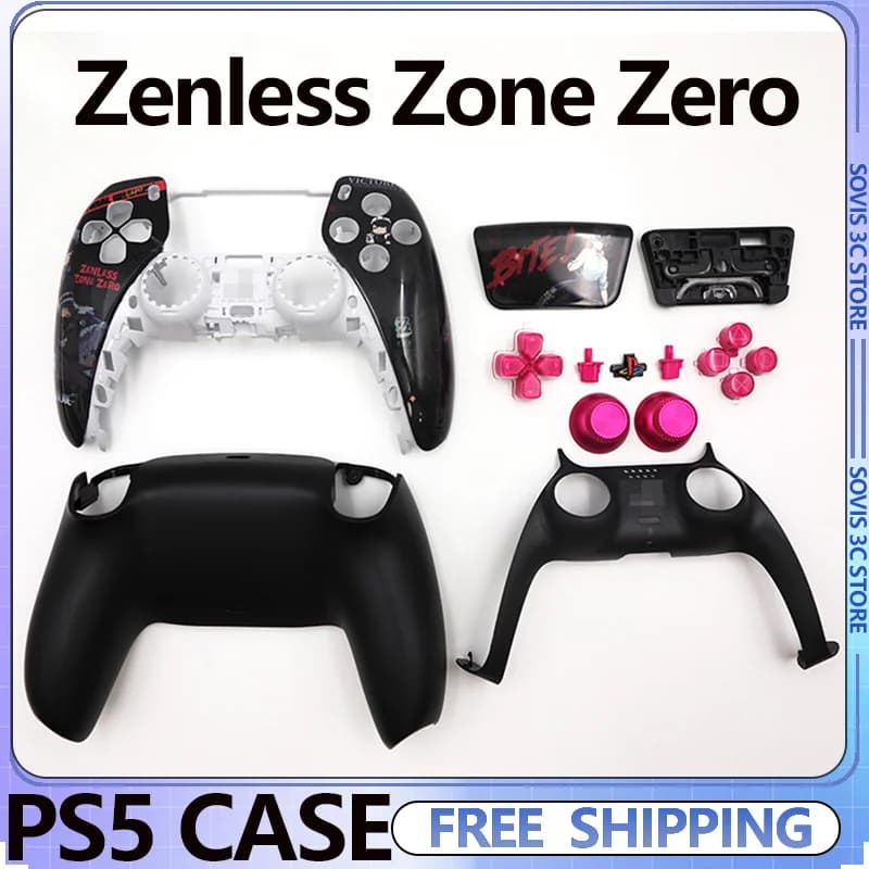 Anime Zenless Zone Zero Theme Gaming Controller Case Custom Case Modified Game Controller Skins for PS5 Gaming Accessory Gifts