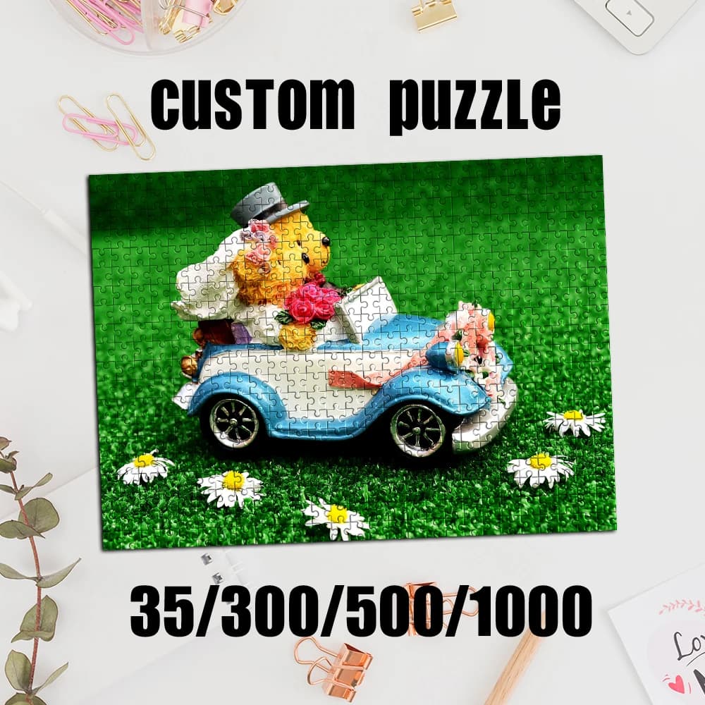 35/300/500/1000 pezzi Puzzle personalizzato con foto animata, giocattoli fai da te, decorazione per la casa