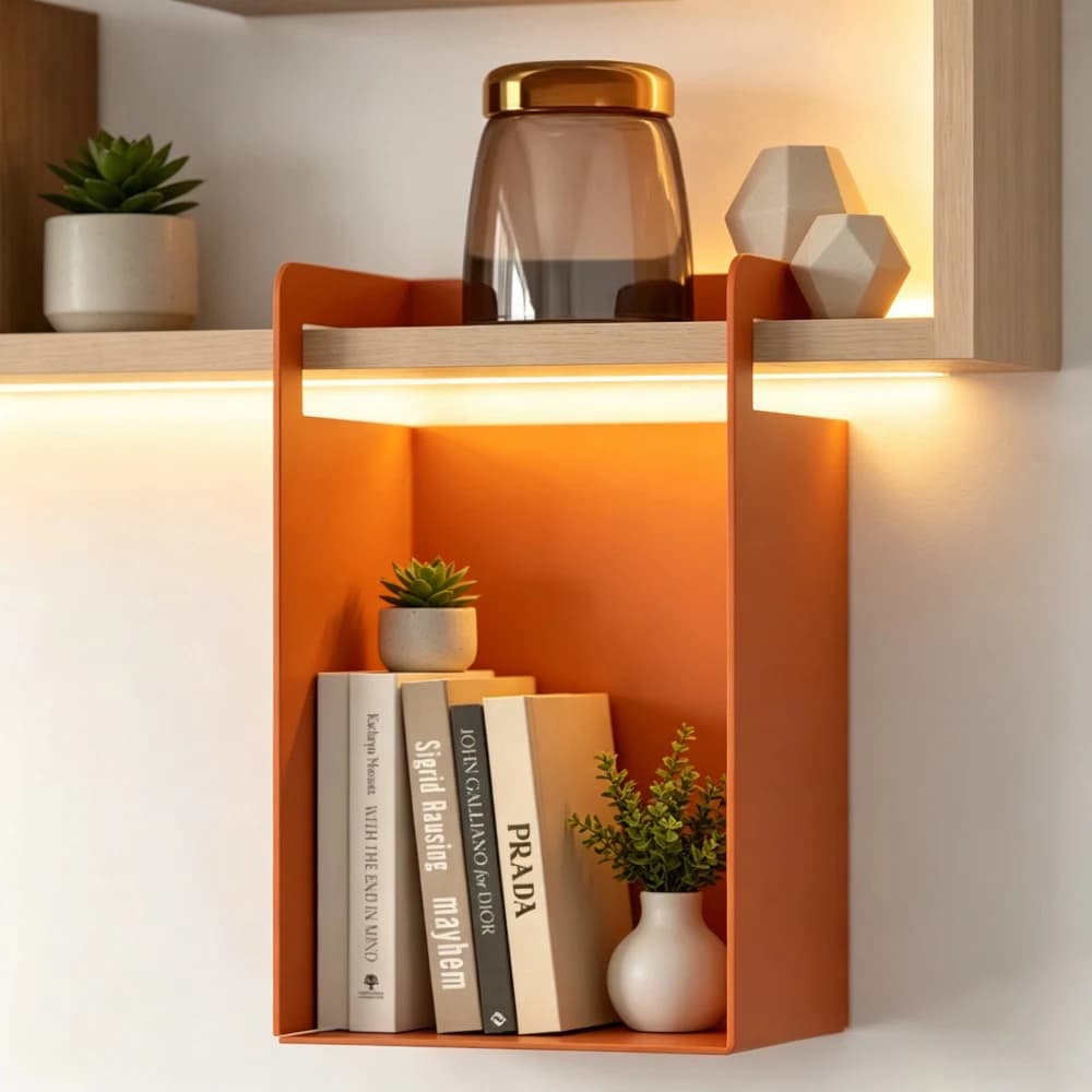 Scaffale portaoggetti nordico, mensole organizer sospese per decorazione scrivania, mensola angolare per soggiorno, supporto da parete