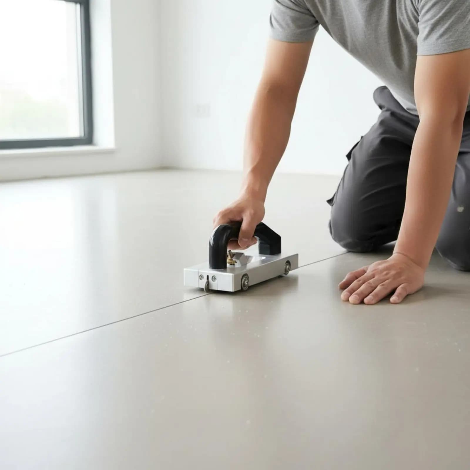 Scanalatore per pavimenti in PVC con doppia guida, taglierina per scanalature in vinile, scanalatore per vinile, utensile per scanalature regolabile per taglio di precisione