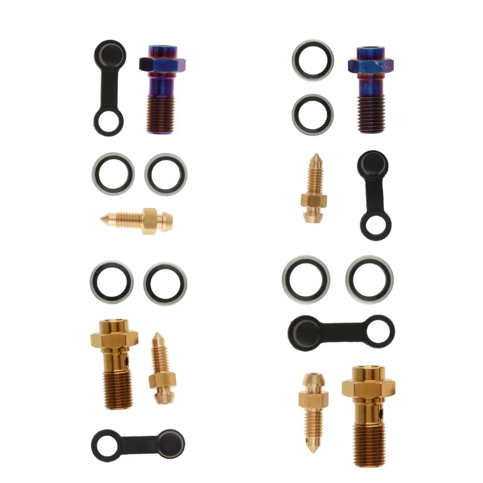 Set di viti a banjo M10x1.0mm con rondelle per pompa carburante/olio e adattatore freno per cilindro maestro