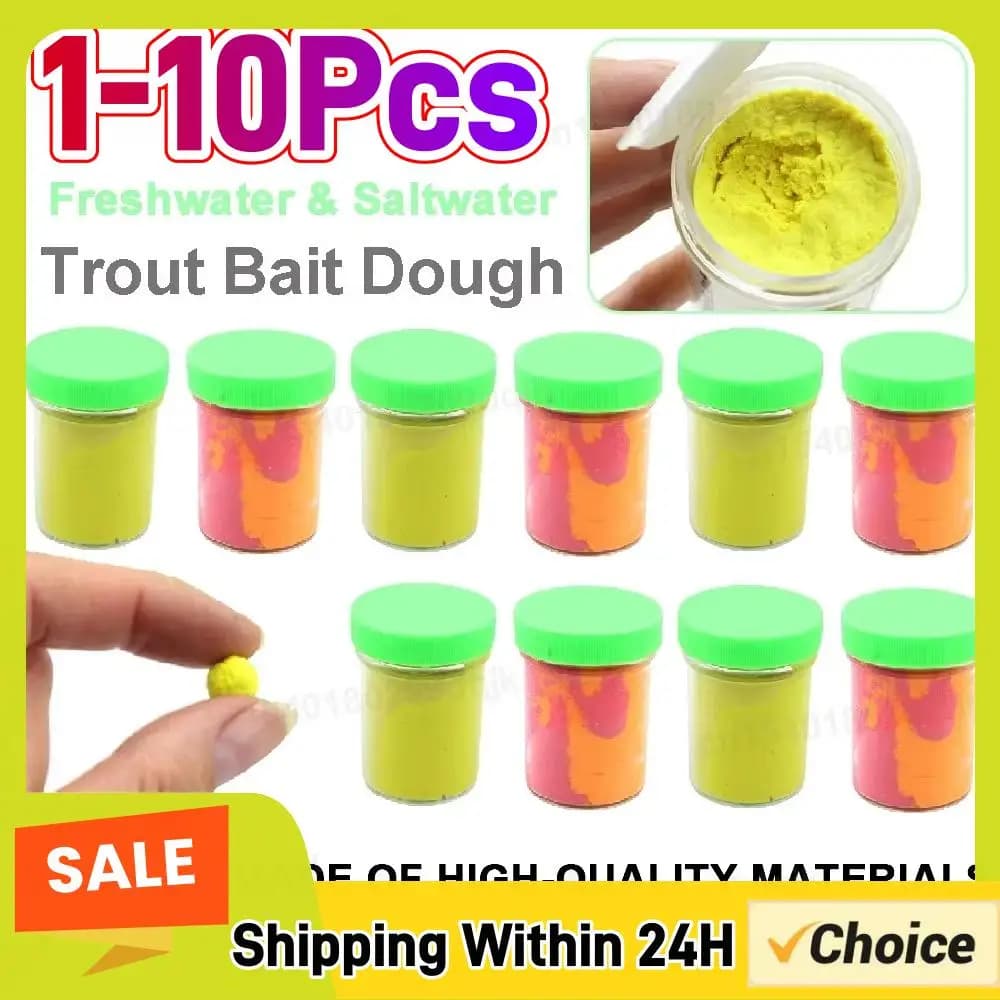 1-10X Trout Bait Dough Carp Fishing Baits Soft Fish Lures Material Colorful Floating Shapes Lure Fishing Dough Bait for Fishing