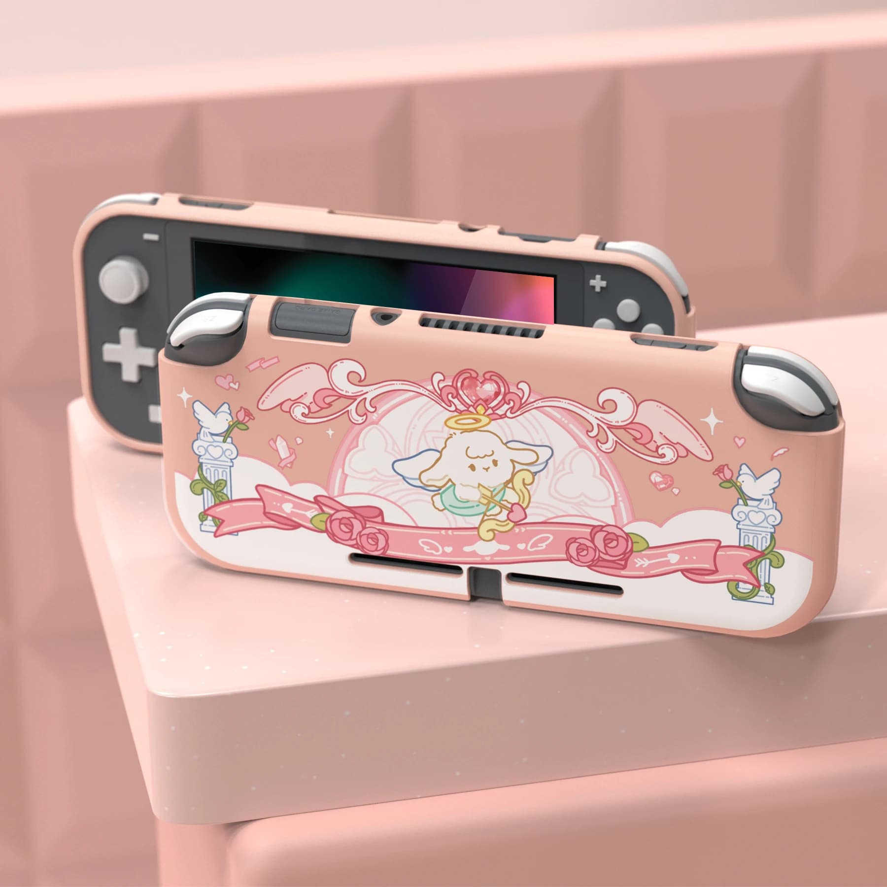 Custodia protettiva sottile in TPU PlayVital per NS Switch Lite, cover morbida personalizzata con motivo carino - Cupido interno