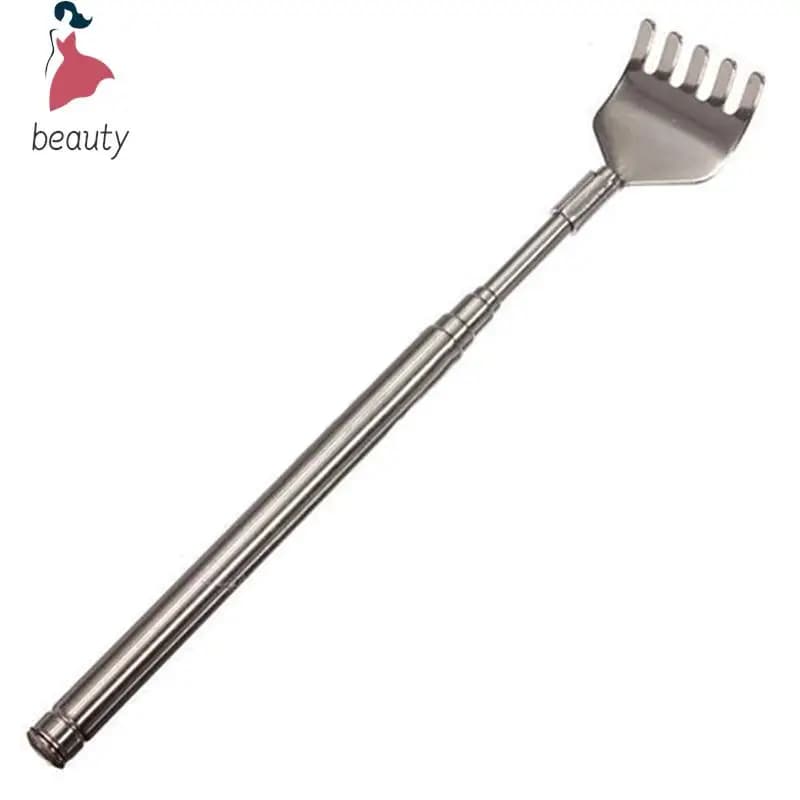 1 pcs Hot Portable Stainless Steel Telescopic Pen ClipTelescopic Back Scratcher Itch Scratch Tool adjustable 18cm-53cm