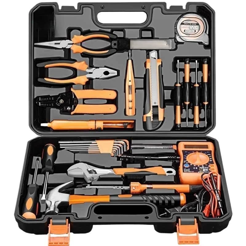 Set di attrezzi: Nuova cassetta degli attrezzi per elettricisti, accessori per studenti, set completo per la manutenzione domestica