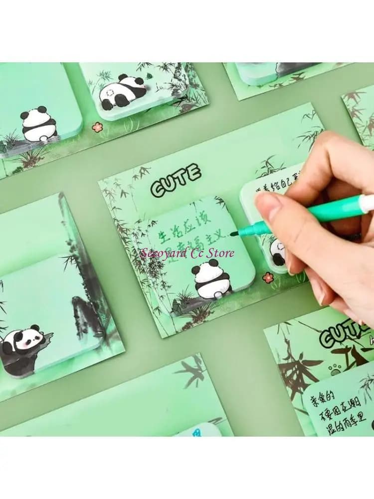 N3UC 60 fogli carta per appunti con animali panda 50x50 mm promemoria adesivo taccuino
