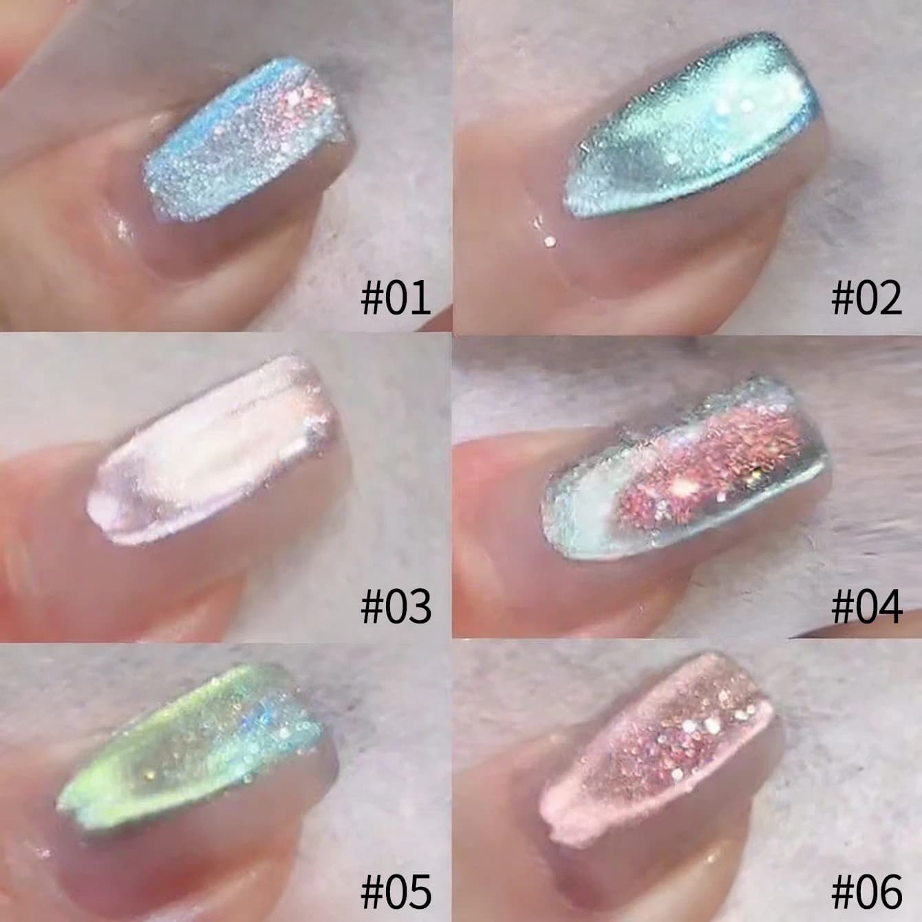 Smalto per Unghie Effetto Occhio di Gatto Aurora Islandese Scintillante 10ML, Nuova Tendenza 2026, Popolare Gel Polish Effetto Occhio di Gatto Cristallino in Sette Colori, 1-6 Pezzi