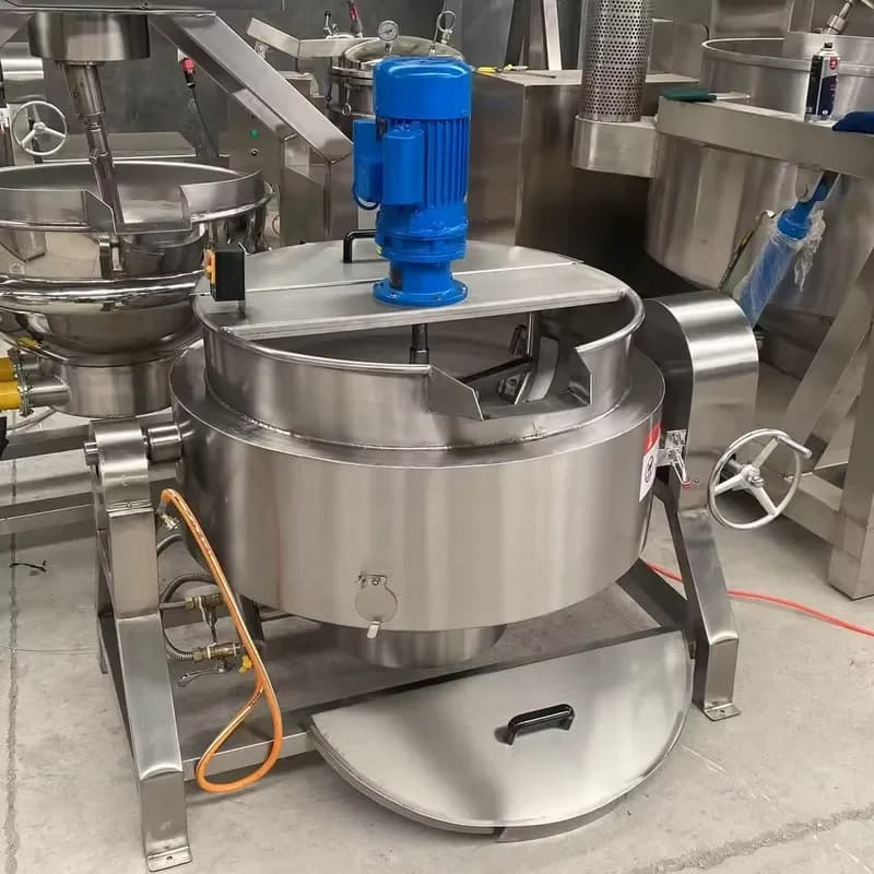 Crusher Commercial Stainless Steel Industrial Cooking Pot 50L-1000L Tilting Electric Jacket Kettle Versatile Jacketed Kettle