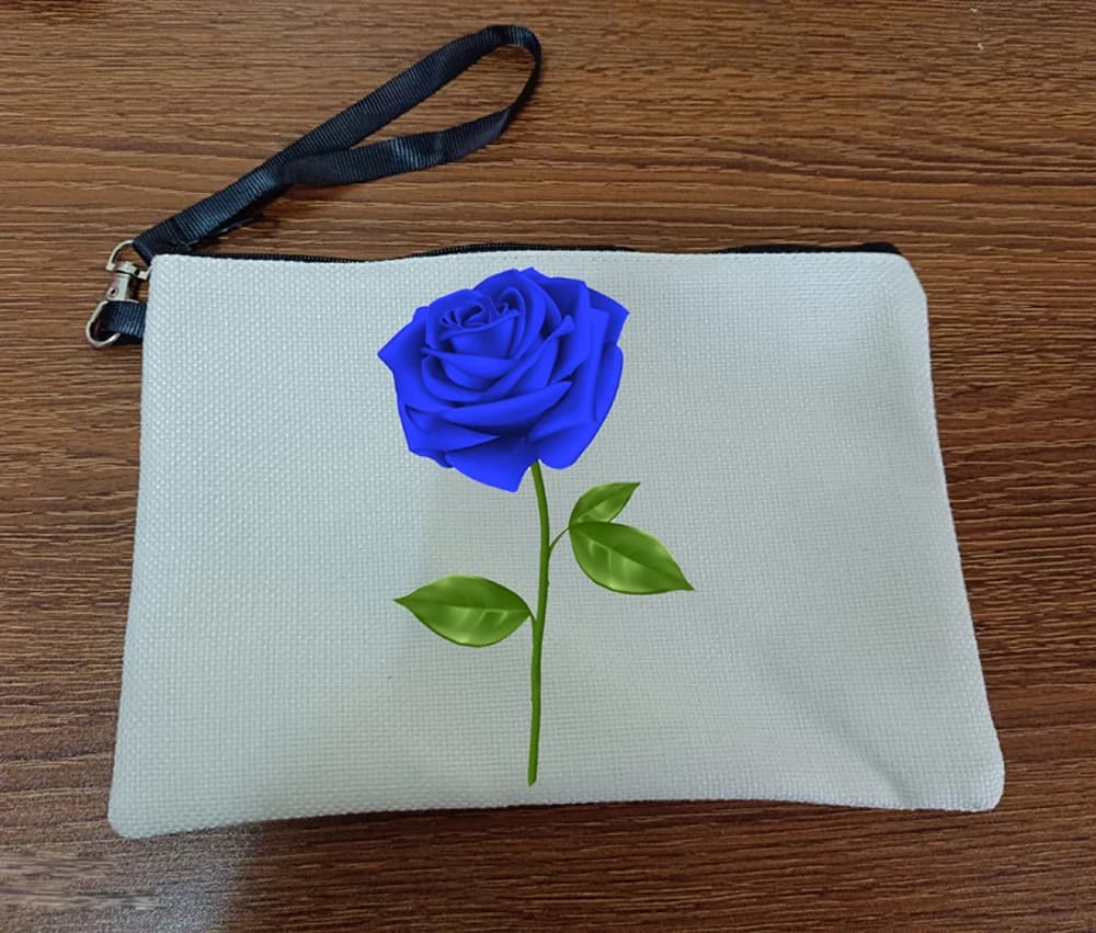 DHL100pcs Borsa per il trucco SublimationDIY Borse per cosmetici in lino tinta unita da viaggio per telefono