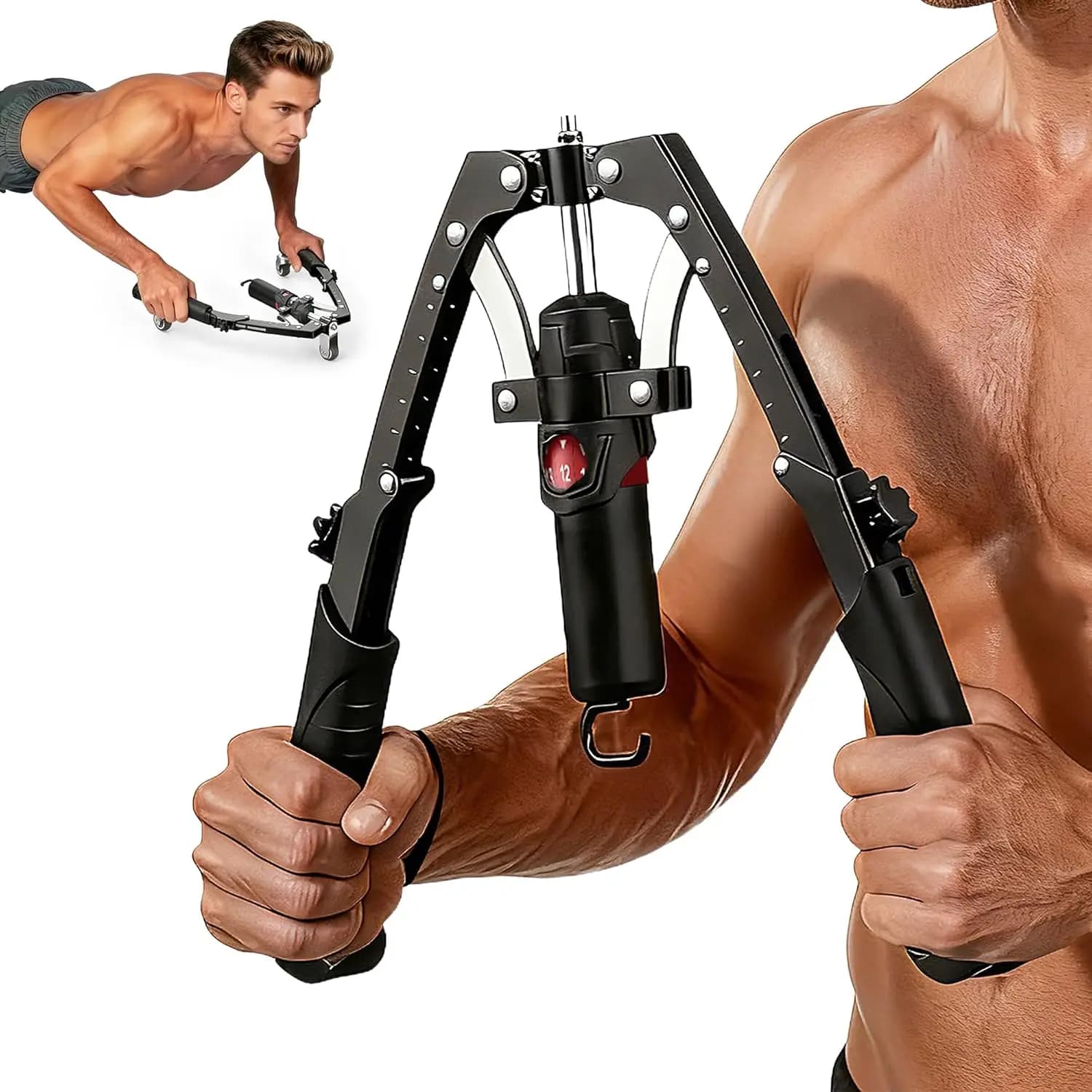 3 in 1 chest press with Ab and Power Twist roller for full body workout